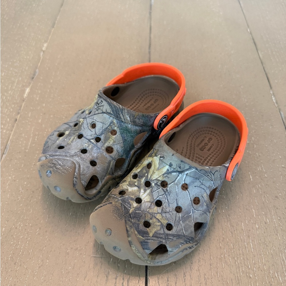 Unisex Kids’ Crocs “Realtree All Terrain Clog” Camo Waterproof Clogs • Size 9C